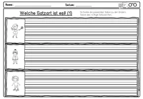 Vorschau - Arbeitsblätter - Kartenset "Welche Satzart ist es?" (Satzschlusszeichen) - Seite 3