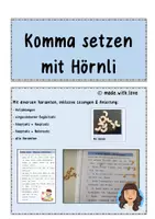 Vorschau - Arbeitsblätter - Komma setzen mit Hörnli/ Hörnchennudeln - Deckblatt