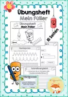 Vorschau - Unterrichtsreihen - Übungsheft - Mein Füller + Füllerführerschein - Deckblatt