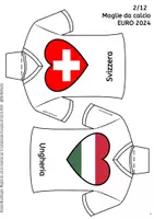 anteprima - Materiale per pittura e bricolage - Maglie da calcio UEFA Euro 24 - Maglie con bandiere per l'Europeo 2024 - Pagina 3