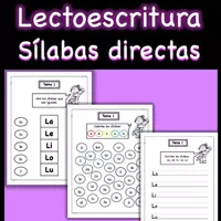 Vista previa - Unidades / Secuencias / Situaciones de Aprendizaje - Cuaderno de Lectoescritura - Sílabas directas / simples - Portada