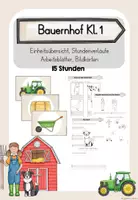 Vorschau - Stundenentwürfe - Einheit "Bauernhof" Kl.1 - Deckblatt
