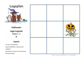 Vorschau - Stationenlernen - Leseverständnis Klasse 1 - Logicals Halloween Klasse 1 - Seite 3