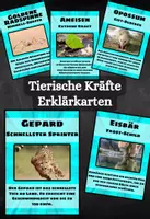 Vorschau - Merkblätter - 20 Tafelkarten Lernkarten von Tieren mit ihren Fähigkeiten - Deckblatt