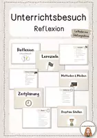 Vorschau - Anderer Materialtyp - Leitfaden - Reflexion Unterrichtsbesuch (Referendariat) - Deckblatt