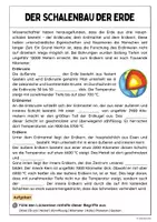 Vorschau - Arbeitsblätter - Der Schalenbau der Erde - Seite 1