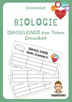 Vorschau - Spiele - Quasselbingo Methode - Vertretungsstunde Vertretung Gesundheit Biologie - Deckblatt