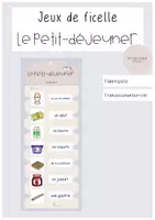 Vorschau - Stationenlernen - Le petit-déjeuner Fadenspiele Frühstück - Deckblatt