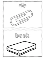 Vista previa - Manualidades / Dibujos para colorear - Librillo para colorear los útiles escolares en Inglés - página 3
