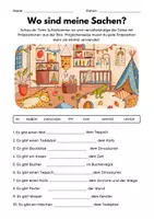 Vorschau - Arbeitsblätter - Mein Zimmer - Seite 1