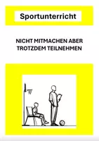 Vorschau - Arbeitsblätter - Turnen - Nicht Mitmachen Aber Trotzdem Teilnehmen - Deckblatt