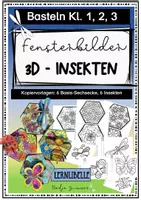 Vorschau - Mal- und Bastelvorlagen - 3D-Insekten - Fensterbild/ Bastelarbeit im Frühling oder Sommer - Deckblatt
