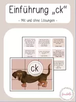 Vorschau - Fördermaterial/Inklusion - Lauteinführung "ck" - Deckblatt