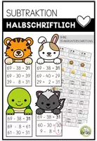 Vorschau - Arbeitsblätter - Subtraktion halbschriftlich ZR 100 - ohne Zehnerüberschreitung - Deckblatt