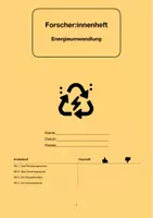 Vorschau - Arbeitsblätter - Forscherinnenheft Energieumwandlung - Deckblatt