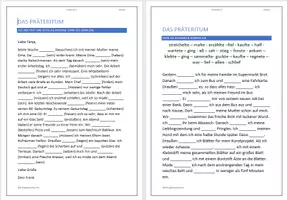Vorschau - Arbeitsblätter - Das Präteritum Lückentext Zeitform - Deckblatt