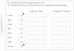 Vorschau - Arbeitsblätter - Übungsheft Präteritum 1. Vergangenheit (regelmäßige Verben) - Seite 3