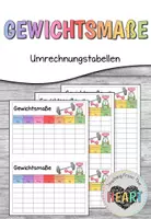 Vorschau - Arbeitsblätter - Gewichtsmaße - Umrechnungsabellen - Deckblatt