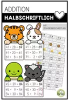 Vorschau - Arbeitsblätter - Addition halbschriftlich ZR 100 - mit Zehnerüberschreitung - Deckblatt
