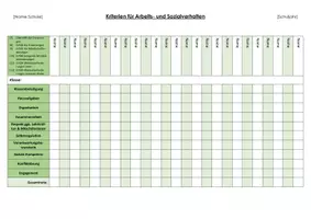Vorschau - Lehrpläne/Lehrermaterial - Bewertungskriterien und -liste für Arbeits- und Sozialverhalten - Seite 2