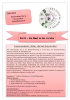 Vorschau - Unterrichtsreihen - Unterrichtseinheit: "Berlin - die Stadt in der ich lebe" - Deckblatt