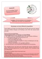 Vorschau - Arbeitsblätter - Lernsituation mit Aufgaben Teenager Social Media - Deckblatt