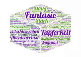 Vorschau - Fördermaterial/Inklusion - Mut Wort Wolke Mut Würfel - Deckblatt