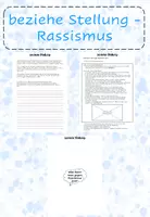Vorschau - Arbeitsblätter - beziehe Stellung - Rassismus - Deckblatt