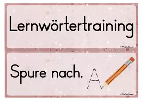 Vorschau - Arbeitsblätter - Lernwörtertraining - Arbeitsblätter und Tafelmaterial - Seite 1