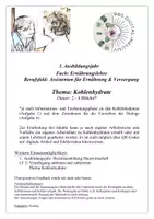 Vorschau - Stundenentwürfe - Lernsituation mit Aufgaben & Materialien zu Kohlenhydrate & Senioren - Seite 1
