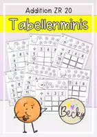 Vorschau - Arbeitsblätter - Rechentabellen Minis (Addition ZR 20) - Deckblatt