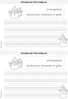 Vorschau - Arbeitsblätter - Mini Heft Groß-und Kleinschreibung "Winterzeit" (1-4.Klasse) - Seite 3