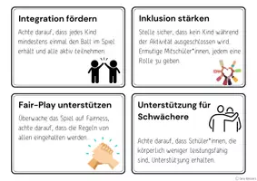 Vorschau - Aufgabenkarten - Sport Sozialverhalten Aufgabenkarten - Seite 1