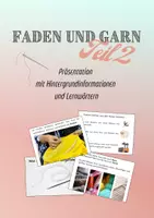 Vorschau - Stundenentwürfe - Faden und Garn #2: Präsentation mit Hintergrundinfos und Lernwörtern -> Keynote, PowerPoint, PDF - Deckblatt
