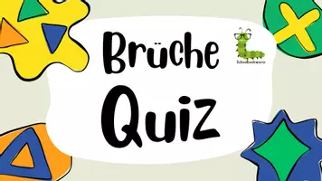 Vorschau - Arbeitsblätter - Brüche Quiz 🎨🧩💡 - Deckblatt