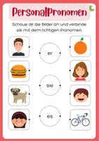 Vorschau - Arbeitsblätter - Personalpronomen beginnen (er, sie, es) 📝✨ - Seite 1