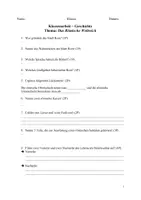 Vorschau - Klassenarbeiten - Klassenarbeit Römisches Weltreich - Seite 1