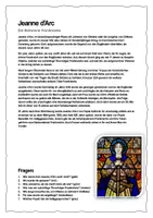 Vorschau - Arbeitsblätter - Leseverstehen mit Anstreichen - Nr. 2: Jeanne d'Arc - Deckblatt