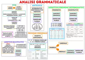 anteprima - Materiale di supporto/inclusione - SCHEMA ANALISI GRAMMATICALE PARTI VARIABILI - Pagina di copertina