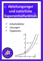 Vorschau - Arbeitsblätter - Einführung Ableitungsregel und natürliche Exponentialfunktion – Arbeitsblatt Mathematik - Deckblatt