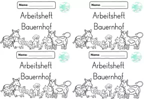 Vorschau - Stationenlernen - Materialpaket Kartei Bauernhof mit Arbeitsheft - Seite 1