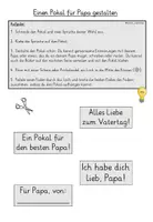 Vorschau - Stundenentwürfe - Vatertag - Bastelvorlage Pokal zum Aufhängen basteln - Seite 3
