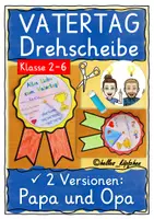Vorschau - Stundenentwürfe - Vatertag – Geschenk Papa Opa – DREHSCHEIBE BASTELN - Deckblatt