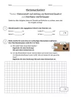 Vorschau - Test - Mathearbeit Flächeninhalt, Umfang, Oberfläche - Seite 1
