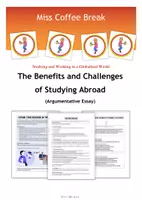 Vorschau - Arbeitsblätter - The Benefits and Challenges of Studying Abroad - Writing an Argumentative Essay - Deckblatt