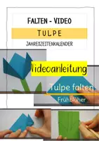 Vorschau - Videos - Falten Frühblüher Tulpe - VIDEO - Jahreszeitenkalender 1/2 Jgst. - Deckblatt