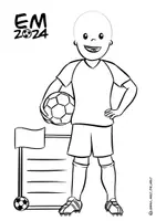 Vorschau - Stationenlernen - Ausmalbild Fussball EM 2024 "Spieler*in selbst gestalten" Gratis! - Seite 2