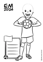 Vorschau - Stationenlernen - Ausmalbild Fussball EM 2024 "Spieler*in selbst gestalten" Gratis! - Seite 1