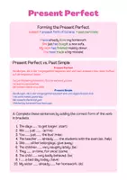 Vorschau - Arbeitsblätter - Present Perfect Revision Worksheet Pack - Seite 1