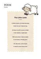 Vorschau - Mal- und Bastelvorlagen - 🐑 “Little Lamb” Poem - Englisch spielerisch lernen - Gedichtreise 12 - Seite 1